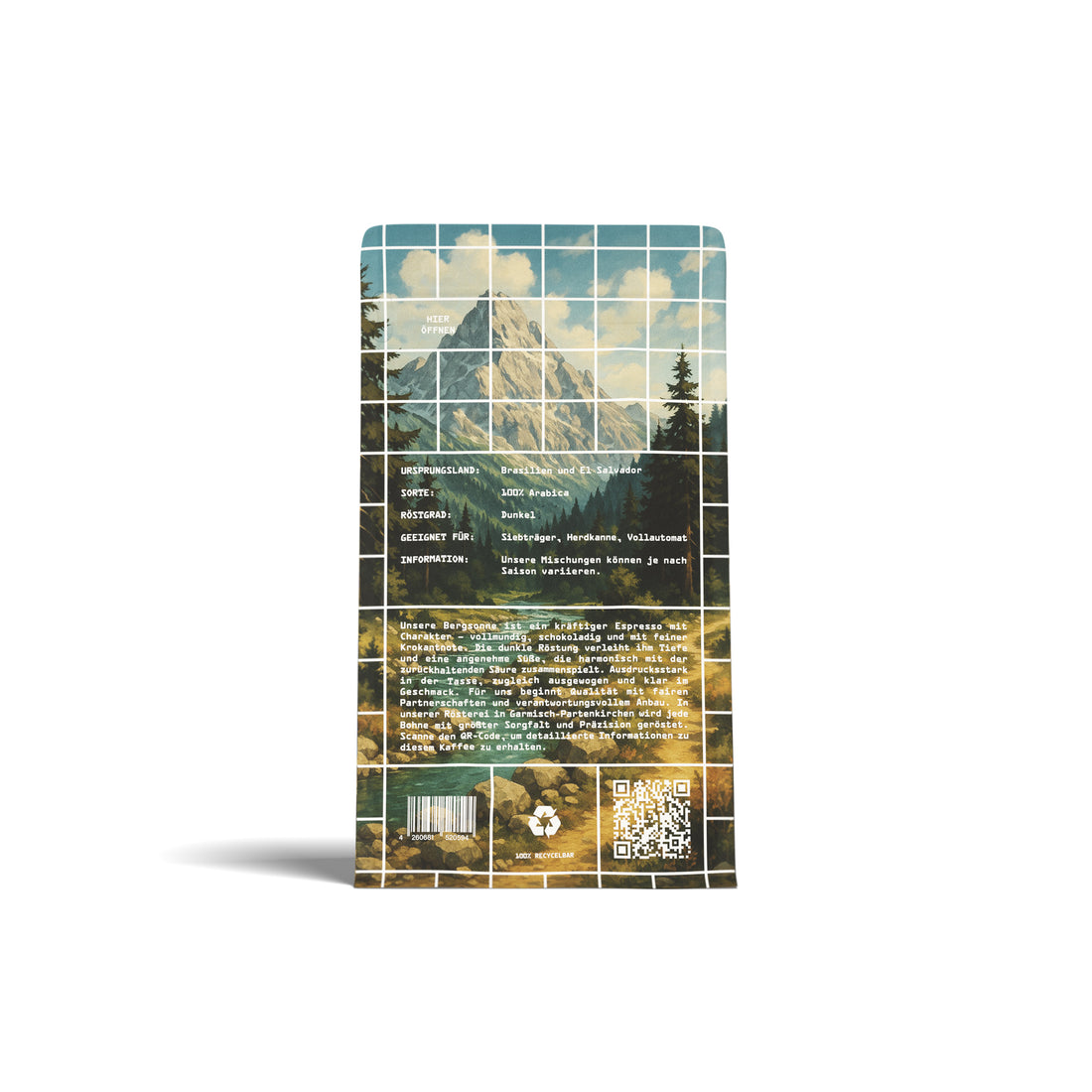 Neues Design Bergsonne Espresso hinten