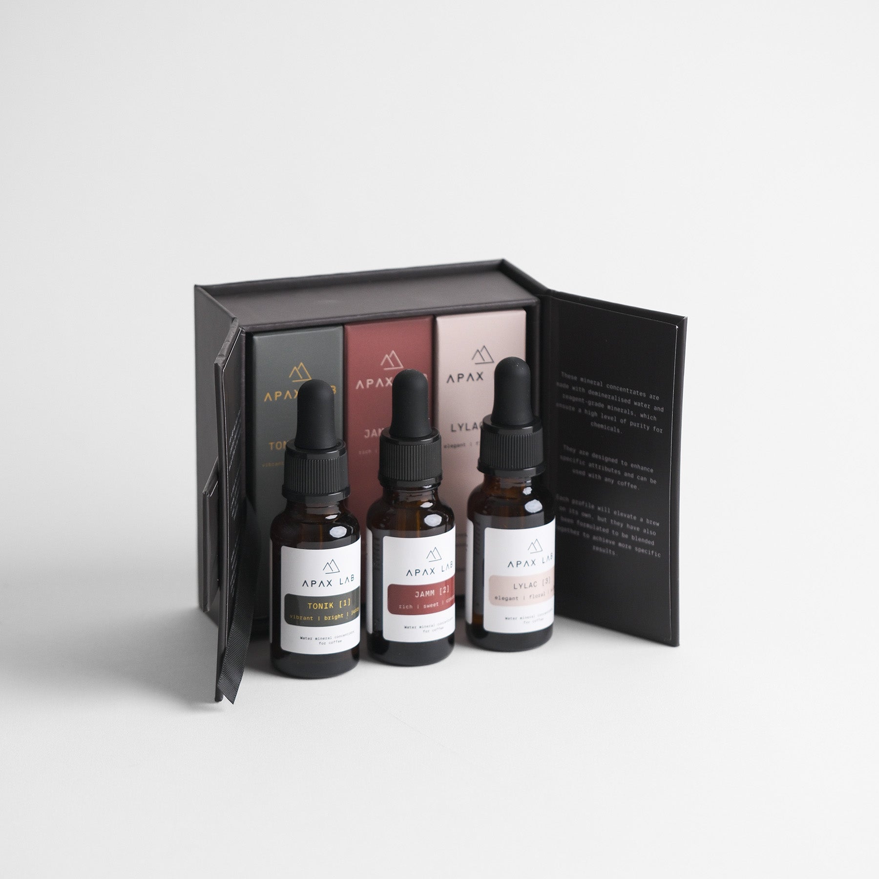Apax Lab Box mit kleinen Fläschchen
