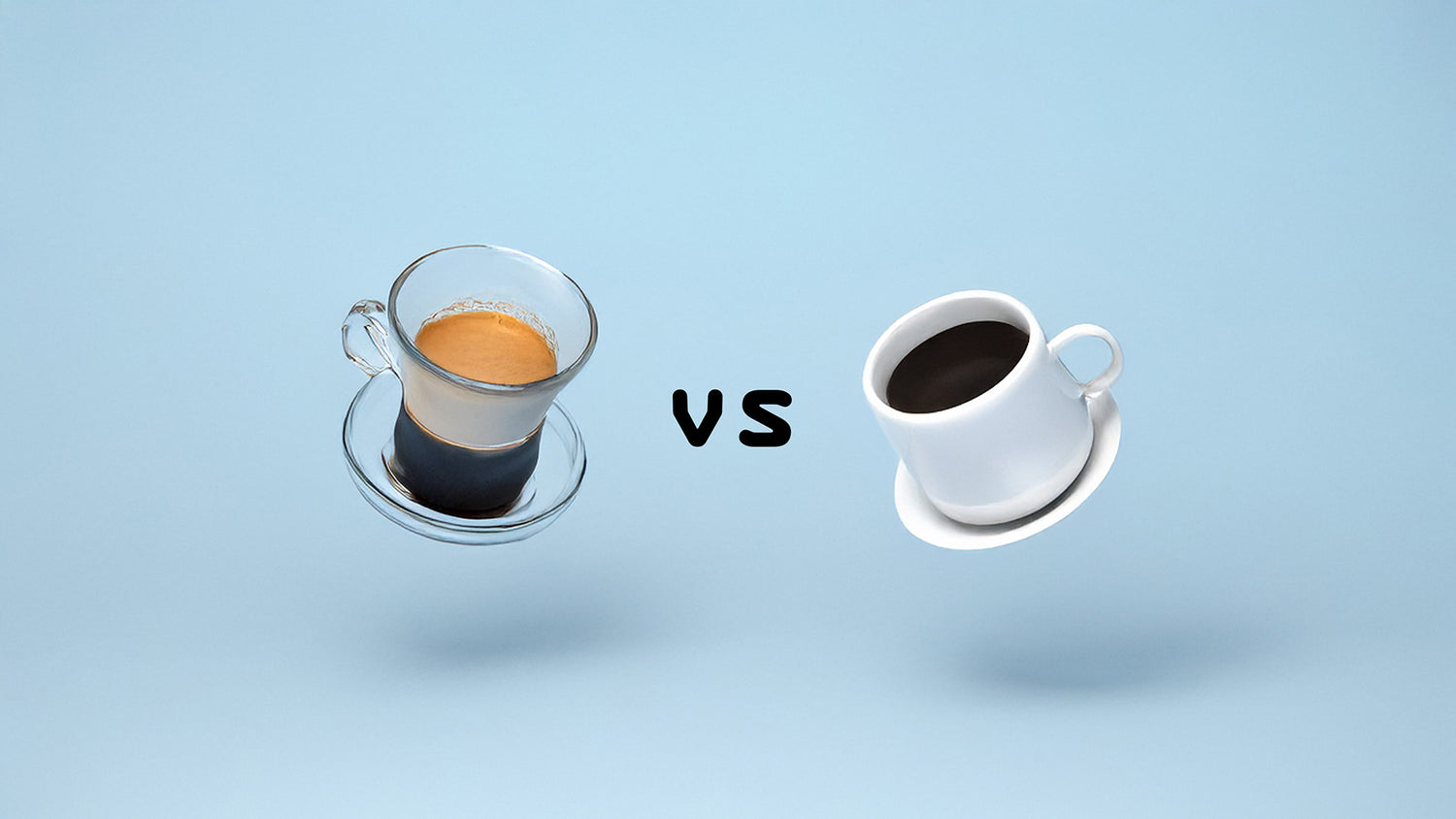 Tasse Espresso und Tasse Filterkaffee