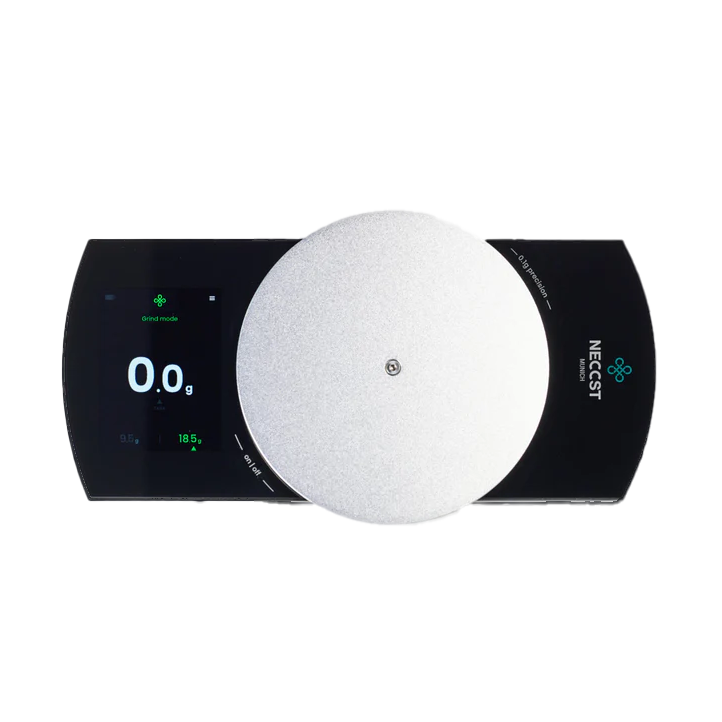 Waage mit LED-Display und runder Aluminium-Wägeplatte