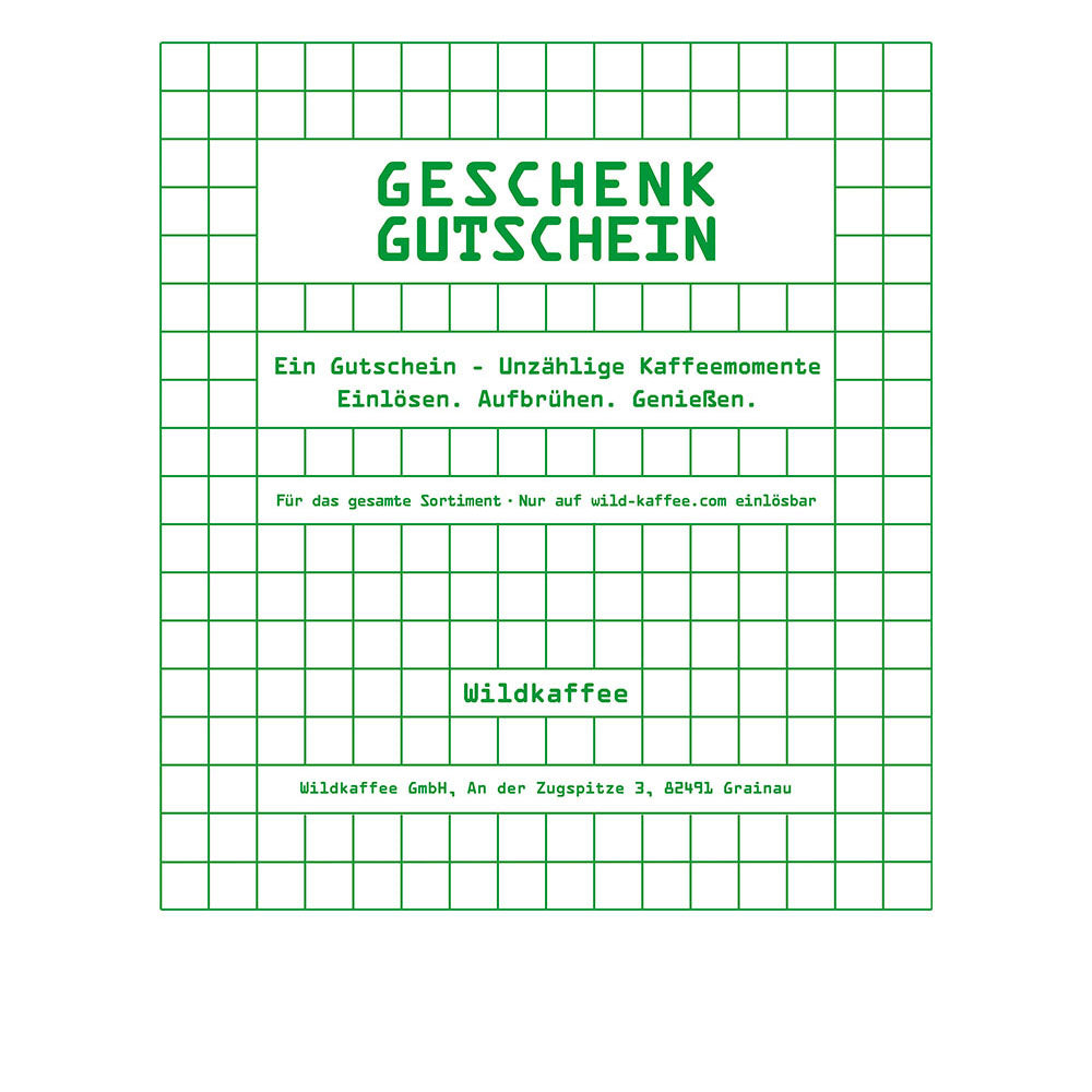 Wildkaffee Geschenk-Gutschein